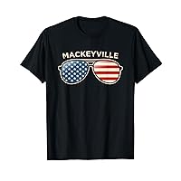 Mackeyville, PA Vintage US Flag Sunglasses T-Shirt