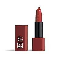 3INA The Lipstick 276 - Outstanding Shade Selection - Matte And Shiny Finishes - Highly Pigmented And Comfortable - Vegan And Cruelty Free Formula - Moisturizes The Lips - Shiny Dusty Red - 0.11 Oz