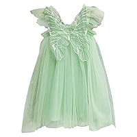 Flower Girl Dress Toddler,Sleeveless Tulle Tutu Fairy Layered Dresses Baby Girl Tutu Dress Summer Outfit