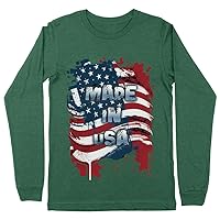 Made in USA Long Sleeve T-Shirt - USA Gift Ideas - Patriotic Design Clothing