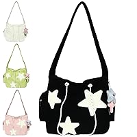 Cute Crossbody Tote Bag Y2K Star Purse for Women Ladies Large Capacity Kawaii Aesthetic Shoulder Bag Handbag Travel