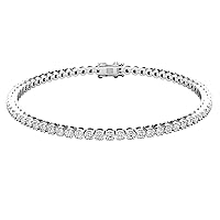 Dazzlingrock Collection IGI CERTIFIED 2.00 Carat (ctw) Round White Diamond Ladies Tennis Bracelet 2 CT, 850 Platinum