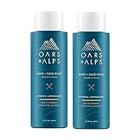 Mens Moisturizing Body and Face Wash, Skin Care Infused with Vitamin E and Antioxidants, Sulfate Free, Mandarin Woods, 13.5oz, 2 Pack