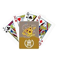 Flower Sunflower Illustration Royal Flush Poker Playing Card Game
