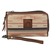 STS Ranchwear Women's Palomino Kacy Organizer | Compact Zipper Wallet with Interior Pockets & Card Slots, Multi-Light Pink Serape, One Size