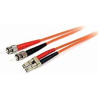 StarTech.com 1m Fiber Optic Cable - Multimode Duplex 62.5/125 - LSZH - LC/ST - OM1 - LC to ST Fiber Patch Cable (FIBLCST1)