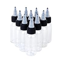 Grand Parfums 30ml Empty PET Plastic Bottles for Lotion, Shampoo, Tattoo Ink, Pigment, Cream, Conditioner, Soap (8 Sets)