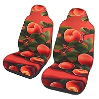 Red Apricot Car seat Covers Front seat Protectors Washable and Breathable Cloth car Seats Suitable for Most Cars