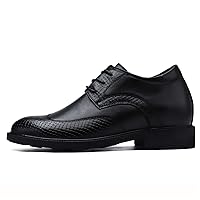 Men's Genuine Leather Oxford Wingtips Brogue Lace Up Round Toe Shoes Slip Resistant Dress