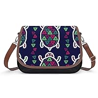 Ethnic Boho Turtle Shoulder Bag for Women Trendy Crossbody Purses Leather Handbag Clutch Tote Bags