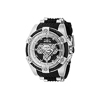 Invicta Men's DC Comics 52mm Stainless Steel, Silicone Quartz Watch, Silver (Model: 43757)