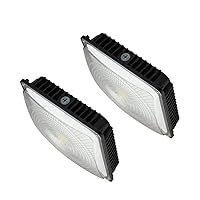CYLED 120W LED Canopy Light Industrial Waterproof Explosion-Proof Outdoor High Bay Balcony Car Park Lane Gas Station Ceiling Light Equivalent 550W HID/HPS 16000 Lm 5500K DLC Qualified Pack of 2