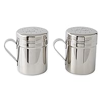 RSVP International Endurance Kitchen Shaker Collection, Dishwasher Safe, Salt & Pepper Set, 10-Ounce, Stainless Steel