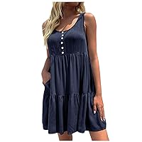 Lady Girl's Button Button-Down Shirt Solid Sleeveless Comfort Binding