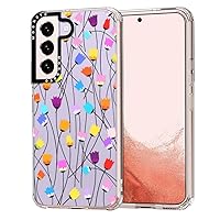 MOSNOVO for Galaxy S22 Plus Case,Samsung S22 Plus 5G Case, Tulips Bloom Floral Clear Design Shock Absorption Bumper Soft TPU Women Girl Cover Case for Samsung Galaxy S22 Plus