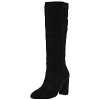 Chinese Laundry Women's KRAFTY Knee High Boot, Black Suede, 6 M US