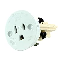 Self Contained Receptacle - Tamper Resistant - Includes Cover Cap and Mounting Screws - White