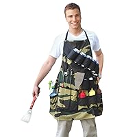 BigMouth Inc The Grill Sergeant BBQ Apron, Cotton Camouflage Gag Gift for Cookouts, Adjustable Strap, Pockets and Bottle Opener Included