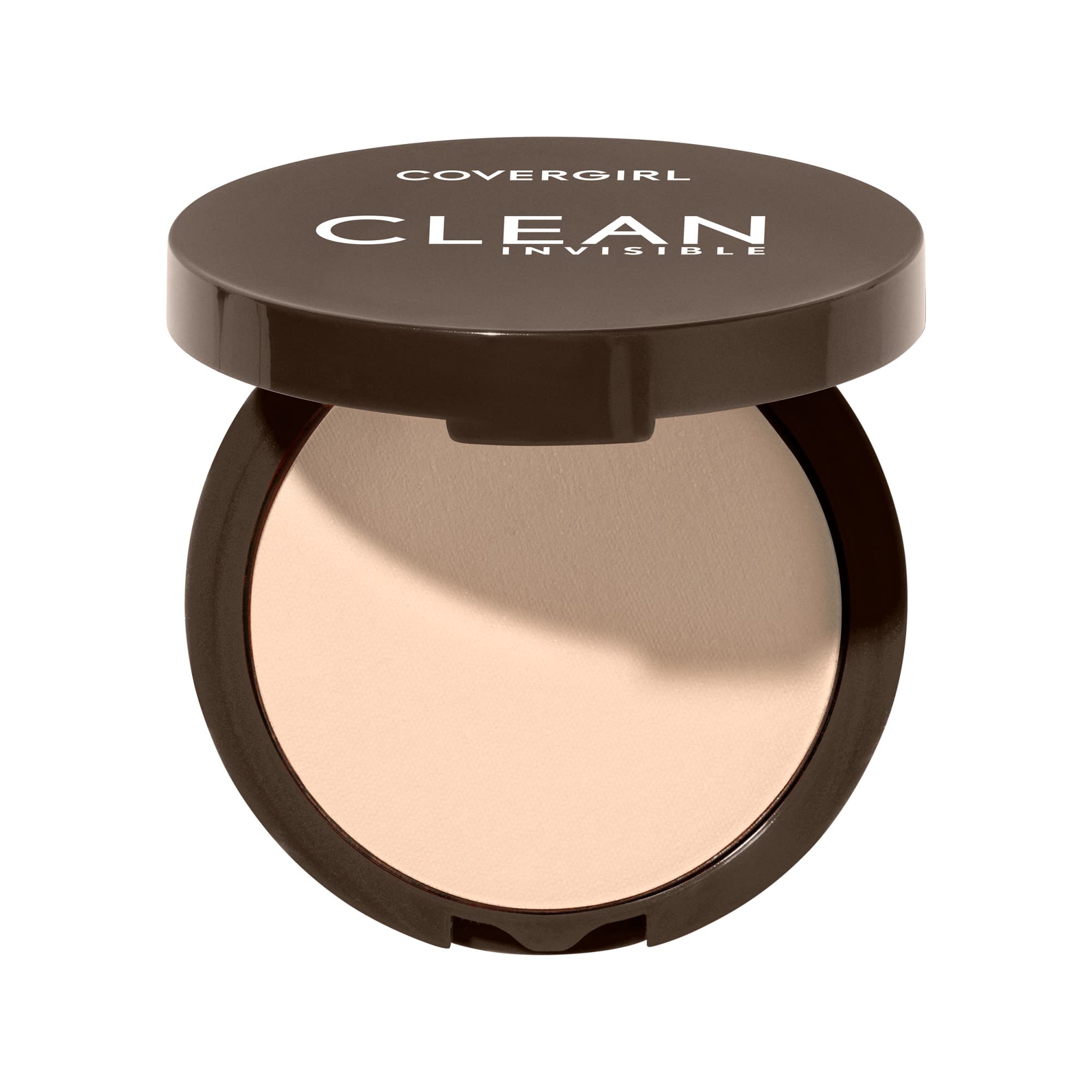 Covergirl Clean Invisible Pressed Powder, Lightweight, Breathable, Vegan Formula, Ivory 105, 0.38oz