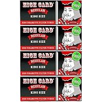 RED RYO Cigarette Filter Tubes Regular King Size 250ct (4 Pack) - 1000 Tubes total