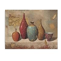 Posters Vintage Poster African Wall Art African Pottery Art Porcelain Poster Canvas Wall Art Prints for Wall Decor Room Decor Bedroom Decor Gifts 16x20inch(40x51cm) Unframe-Style