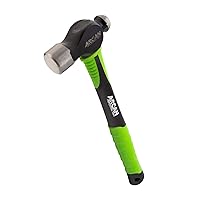 TOOLS 500 GM/16 OZ Ball Peen Hammer 297MM 5G Fiberglass Handle with Rubber Grips and Drop Forged Heads (AH16BP)