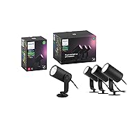 Lily Outdoor Smart Spot Light Bundle with Color Ambiance (Includes Base Kit + 1 Extension)