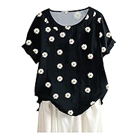 Dandelion T-Shirt for Women Casual Short Sleeve Tops Funny Cute Crew Neck Shirts Summer Fashion Graphic Blouse Tees