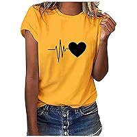 Short Sleeves Blouse Womens Tunic Crewneck Tee Trendy Tshirt Dinosaur Printed Summer 2024 Tops Spring Trendy Tshirt