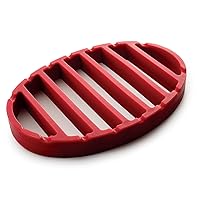 405 Oval Silicone Roast Rack, Red 9x6