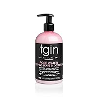 tgin Rose Water Smoothing Leave-In Conditioner for Natural Hair - Protective Styles - Curls - Waves - Detangler - Great for low porosity hair - Fine hair 13oz