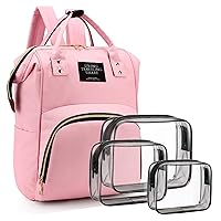 Diaper Bag with Organizing Pouches, Nappy Bags Handbag Multifunction Diaper Bag for Baby Care Travel Backpack Large Capacity New Pink