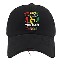 Why Stepping When You Can Cartwheel Juneteenth Afro Tumbling Sun hat Happy dad hat AllBlack Trucker hat Men Gifts