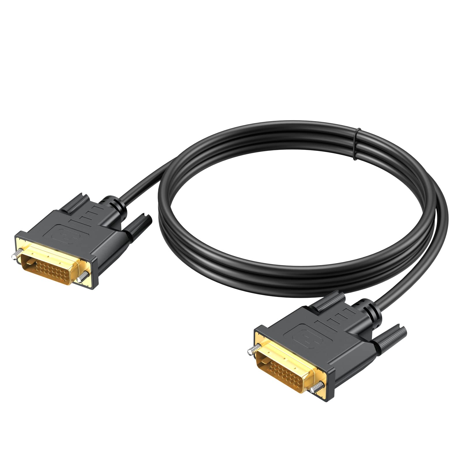 URELEGAN DVI to DVI Cable 6 Feet, DVI to DVI-D 24+1 Cable Male to Male Digital Video Monitor Cable for HDTV, Gaming, Monitor, Projector