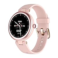 SHANG WING Lynn Smartwatch, Women's, iPhone and Android Compatible, Round Watch, Pedometer, Activity Meter, Smart Watch, Women's, 1.09 Inch High Definition Screen, Menstrual Cycle Management, Free