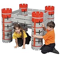 Kids Constructa Castle Play Structure in Multicolored - Interlocking Building Kit - 2+ Years - 54 Pieces