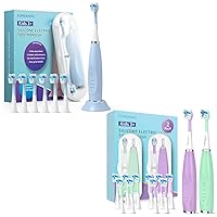 Kids Electric Toothbrushes 3 Pack Smart Sonic Toothbrush for Boys and Girls 3 4 5 6 7 8 9 10 11 12 (Blue+Purple+Mint)