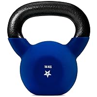 Yes4All 2-32kg Neoprene Coated/Powder Coated Kettlebells Cast Iron, Kettlebell Weight Sets for Home Gym Fitness & Weight Training
