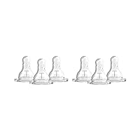 Dr. Brown's Natural Flow Baby Bottle Narrow Nipple - Transition Level T - 6pk - 0m+