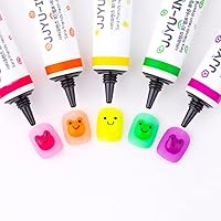 3D Embossing JJYU-ING Gel for Nail Art, Neon Set 5pcs(Purple,Yellow,Pink,Orange,Green) 10g 0.35oz (Pack of 5)