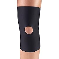 OTC Knee Support, Open Patella, Neoprene, Black, Medium