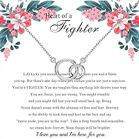 Fighter Gift Warrior Gifts Heart Of A Fighter Necklace Survivor Gift Strength Gift Inspirational Gift Strong Women Gift