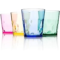 SCANDINOVIA - 8 oz Unbreakable Premium Juice Glasses Kid Cups- Set of 4 - Super Grade Acrylic Plastic Tumbler Cups - Perfect for Gifts - BPA Free - Dishwasher Safe - Stackable - Reusable