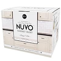 Nuvo Antique White Cabinet Makeover Kit - Easy DIY 7-Piece Set, Warm Cream, Long-Lasting Finish