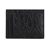 Armani Exchange Men Essential Ivan SLG, Logo All Over Elegant and Functional Credit Card Holder