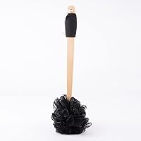 Amazon Basics Loofah Brush, Black Pouf, 60 G, Pack of 1