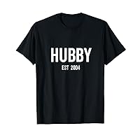 Hubby Est 2004 Best Husband Marriage Wedding Anniversary T-Shirt