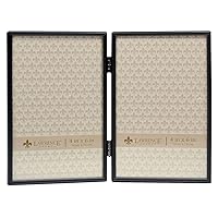 Lawrence Frames 4x6 Hinged Double Simply Black Picture Frame (660046D)