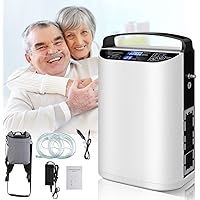 Adjustable1-5 Liter Compact Oxygen Concentrator, Pulse Portable Oxygen Machine for Home/Travel Use 90%+-3%,AC/DC