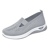 Women's Woven Orthopedic Breathable Soft Shoes Arch Support, Diabetes Foam Shoes Walking Anti-Skid Sports Shoes